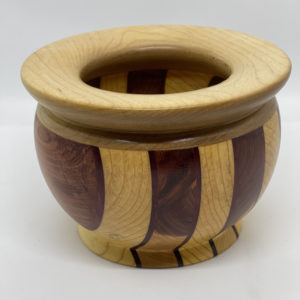 Cedar and Purple Heart Laminated Bowl