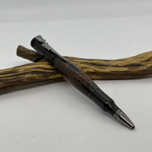 Bolt Action Black Enamel with Banksia Pod/Acrylic