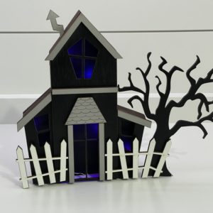 3D Haunted House Fairy Light Holder